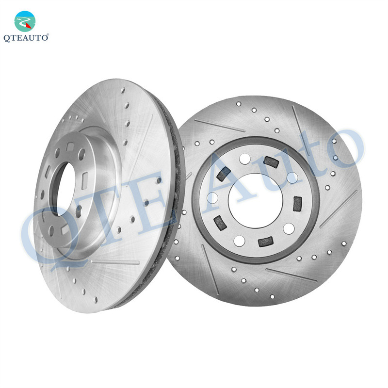 Front Drilled Slotted Brake Disc Rotors 300mm For 2006-2010 2012-2015 Mazda 5