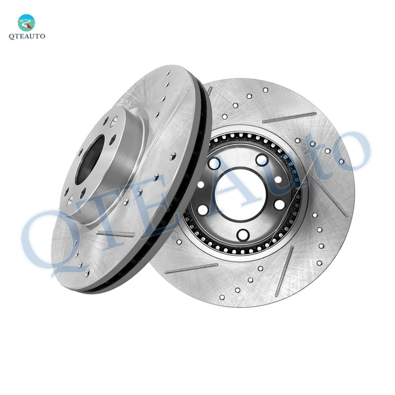 Front Drilled Slotted Brake Disc Rotors 299mm For 2006 Lincoln Zephyr Base