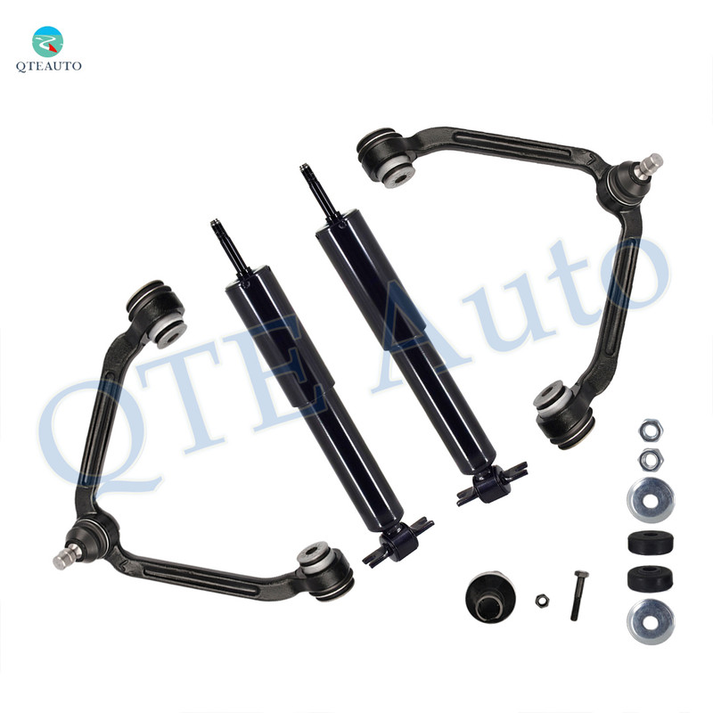 Set of 4 Front Upper Control Arm Ball Joint-Shock Absorber For 1998-2006 Mazda B4000 RWD 1 Piece Design