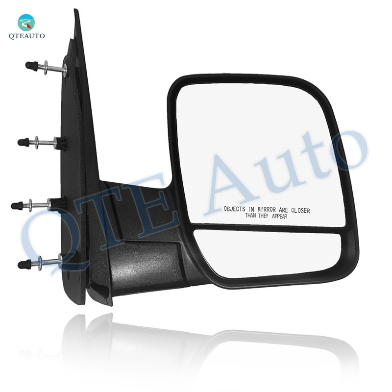 Right Passenger Side Manual Foldaway View Mirror Dual Glass Chrome/Convex+Warning Black Textured For 2008 Ford E-150 Econoline Right Passenger Side Manual Foldaway View Mirror Dual Glass Chrome/Convex+Warning Black Textured For 2008 Ford E-150 Econoline