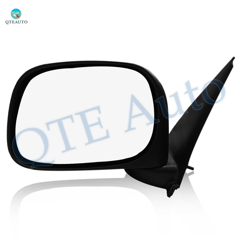 Left Driver Side Manual Foldaway View Mirror Chrome/Flat Black Textured For 2005-2009 Dodge RAM 4000