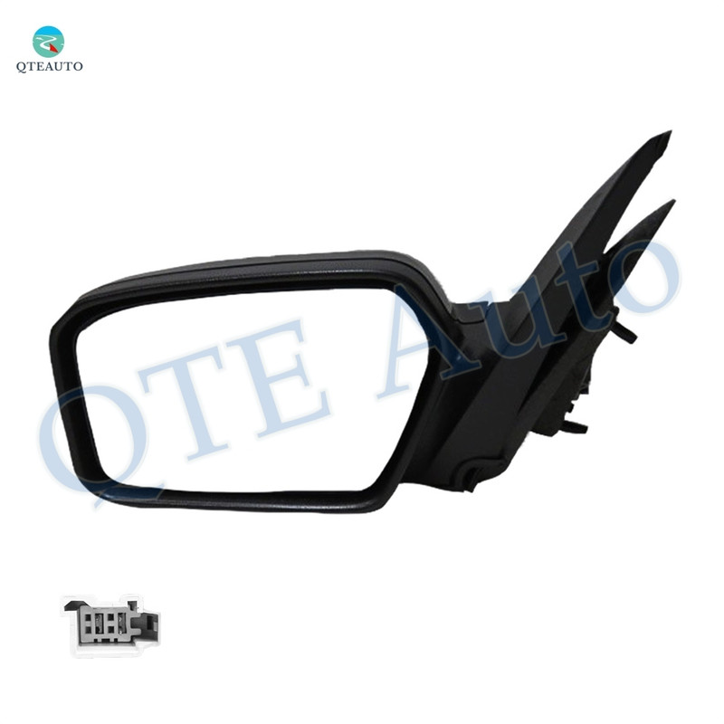 Left Driver Side Power Non-Folding W/Texturedcover View Mirror Blacksmooth+Blacktextured Cover 4H3P For 2006-2010 Ford Fusion