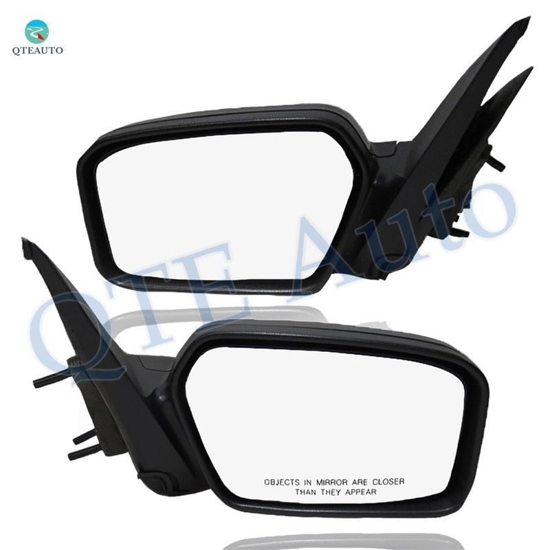 Pair of 2 Left Driver-Right Passenger Side Power Non-Folding W/Texturedcover View Mirror Blacksmooth+Blacktextured Cover 4H3P For 2006-2009 Mercury Milan
