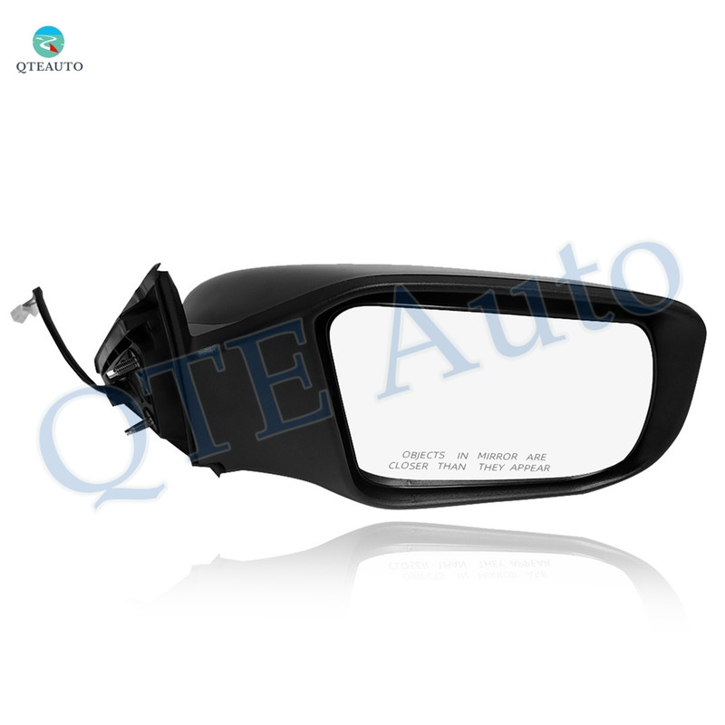 Right Passenger Side Power Non-Foldaway W/Cover View Mirror Chrome/Convex+Warning Black Smooth 8H3P For 2013-2018 Nissan Altima