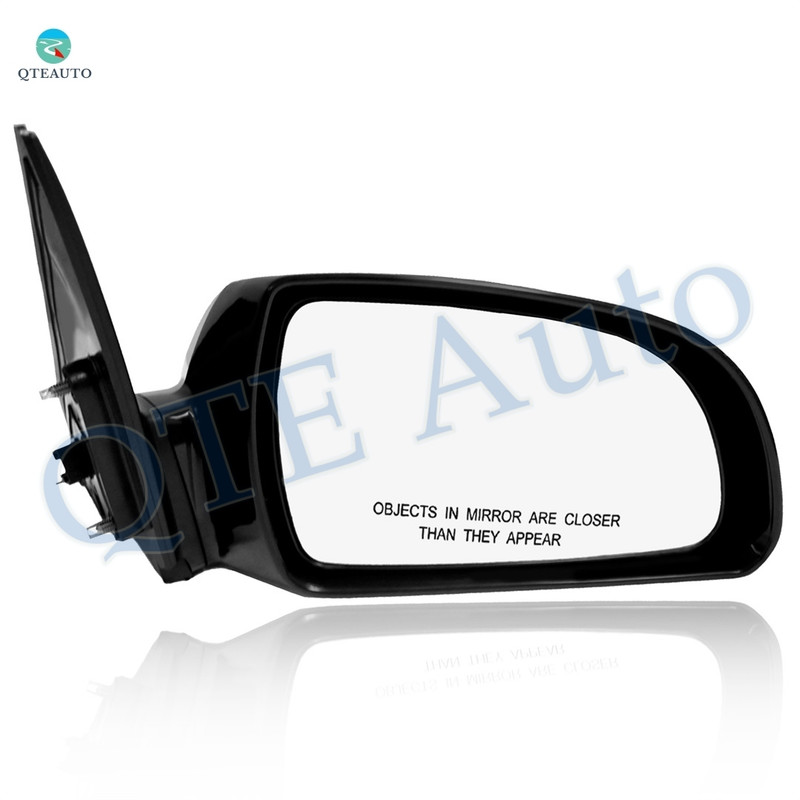 Right Passenger Side Power Heated Non-Folding Chrome/Convex+Warning View Mirror Black Smooth For 2006-2010 Hyundai Sonata