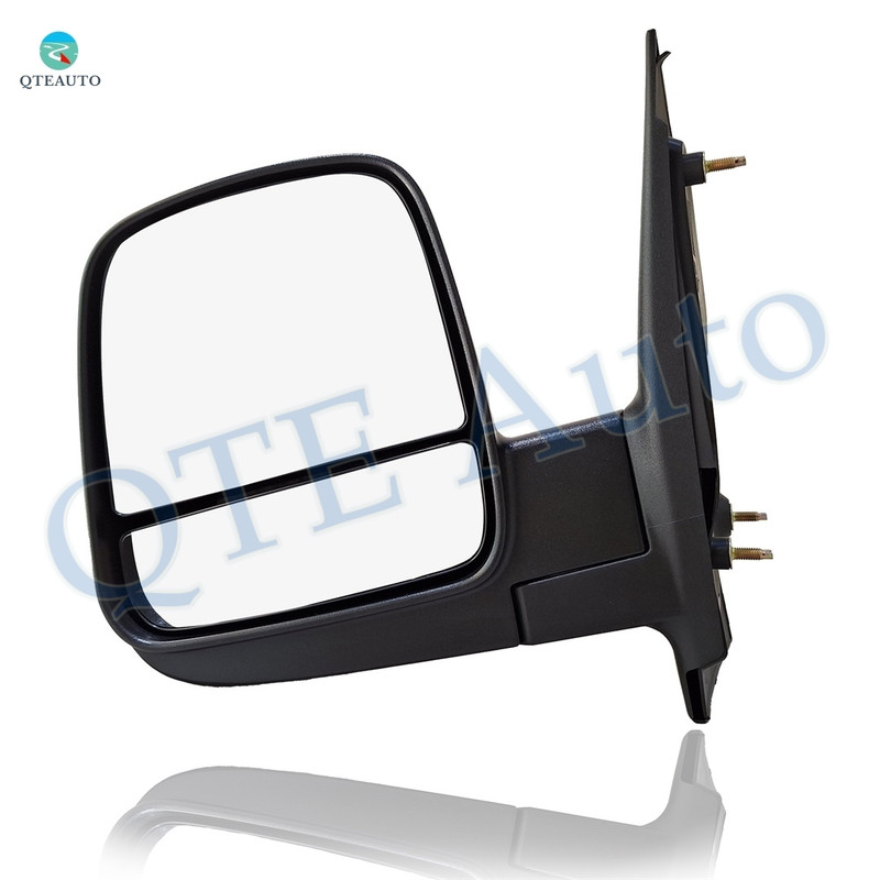 Left Driver Side Manual Foldaway View Mirror Dual Glass Chrome/Flat Black Textured For 2008-2021 GMC Savana 2500
