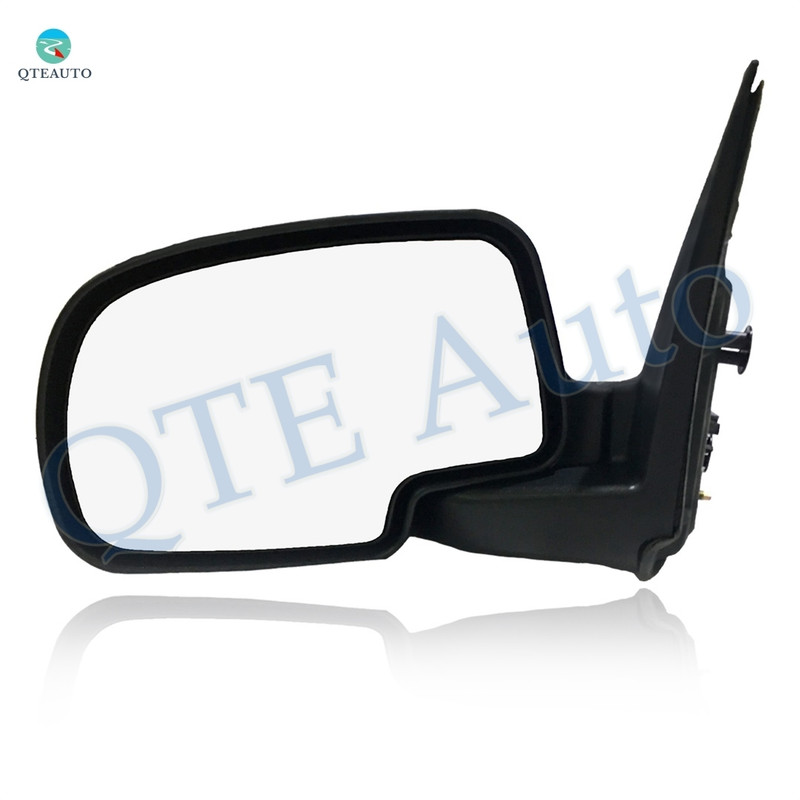 Left Driver Side Manual Foldaway View Mirror Chrome/Flat Black Textured For 2000-2006 GMC Yukon