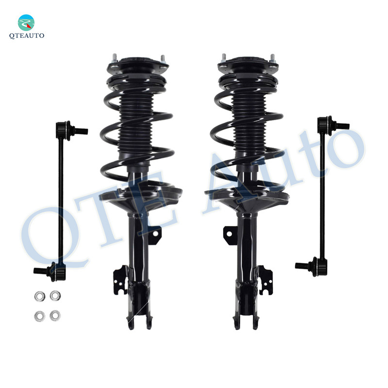 Set of 4 Front Sway Bar Link-Quick Complete Strut-Coil Spring Assembly For 2004-2006 Lexus RX330 FWD