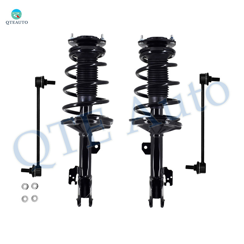 Set of 4 Front Sway Bar Link-Quick Complete Strut-Coil Spring Assembly For 2004-2006 Lexus RX330