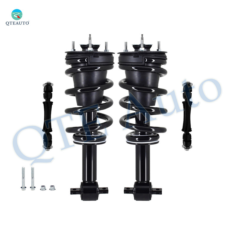 Set of 4 Front Sway Bar Link-Quick Complete Strut-Coil Spring Assembly For 2019 Chevrolet Silverado 1500 LD RWD