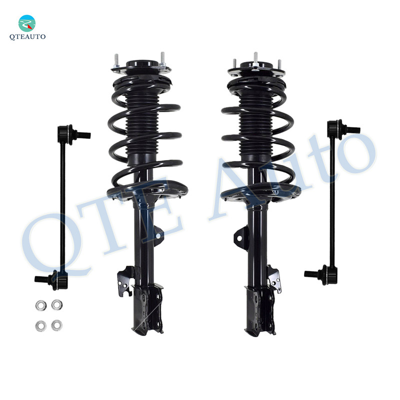 Set of 4 Front Sway Bar Link-Quick Complete Strut-Coil Spring Assembly For 2010-2015 Lexus RX450H