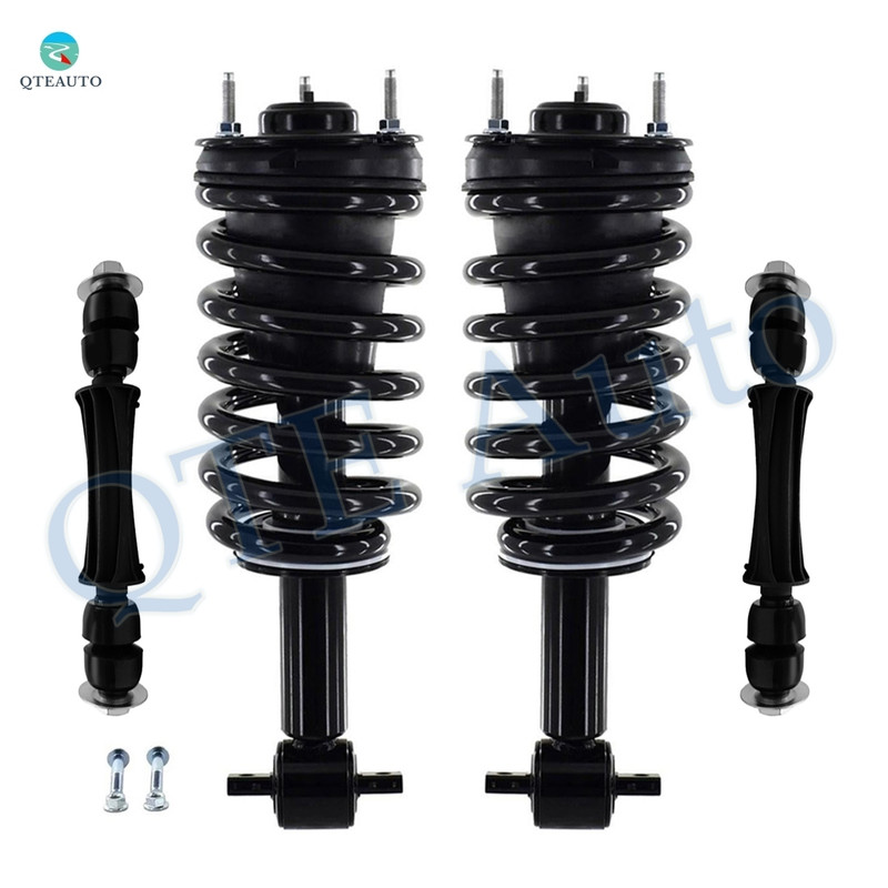 Set of 4 Front Sway Bar Link-Quick Complete Strut-Coil Spring Assembly For 2007-2010 Chevrolet Tahoe