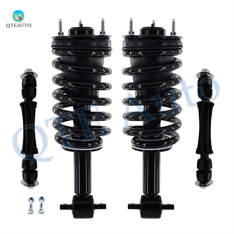 Set of 4 Front Sway Bar Link-Quick Complete Strut-Coil Spring Assembly For 2007-2010 GMC Yukon