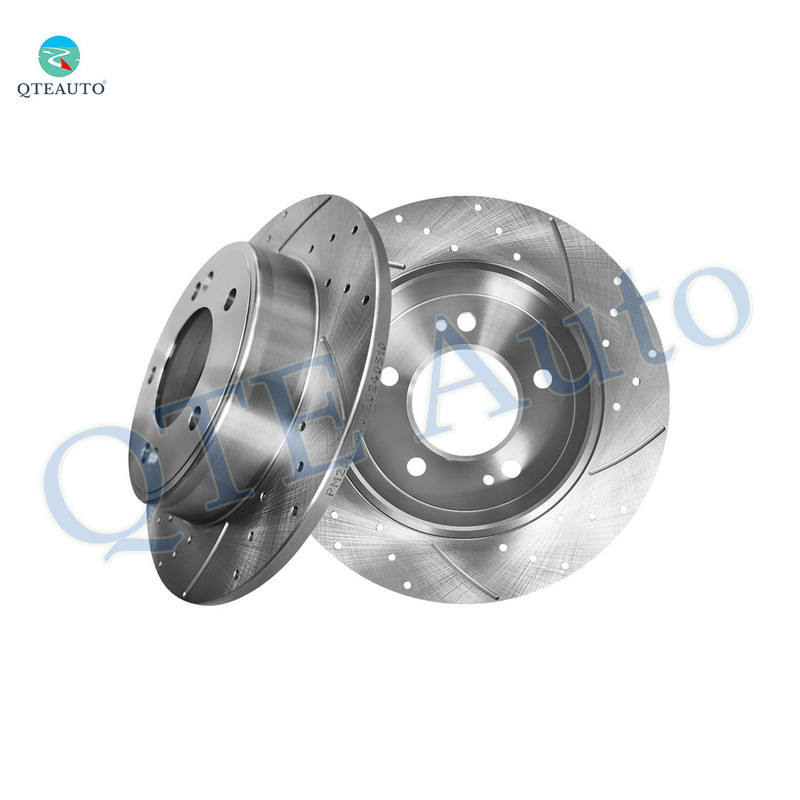 Rear 262mm Drilled Slotted Brake Disc Rotors For 2018-2022 Hyundai Kona