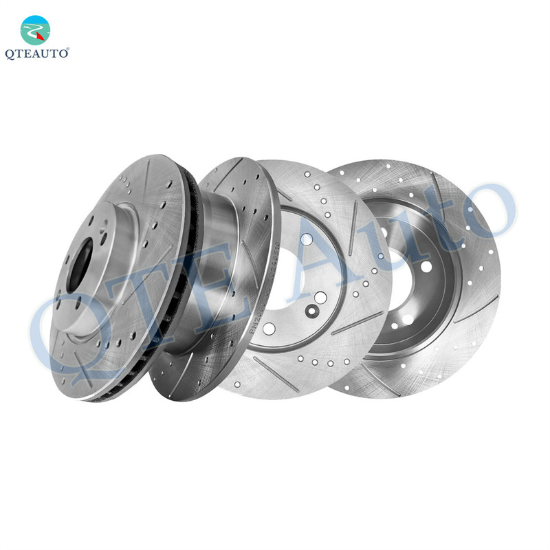 Set of 4 Front 280mm-Rear 262mm Drilled Slotted Brake Disc Rotors For 2013 2014 Hyundai Elantra Coupe