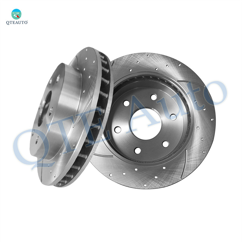 Front 294.9mm Drilled Slotted Brake Disc Rotors For 1992-1995 GMC K2500 Suburban