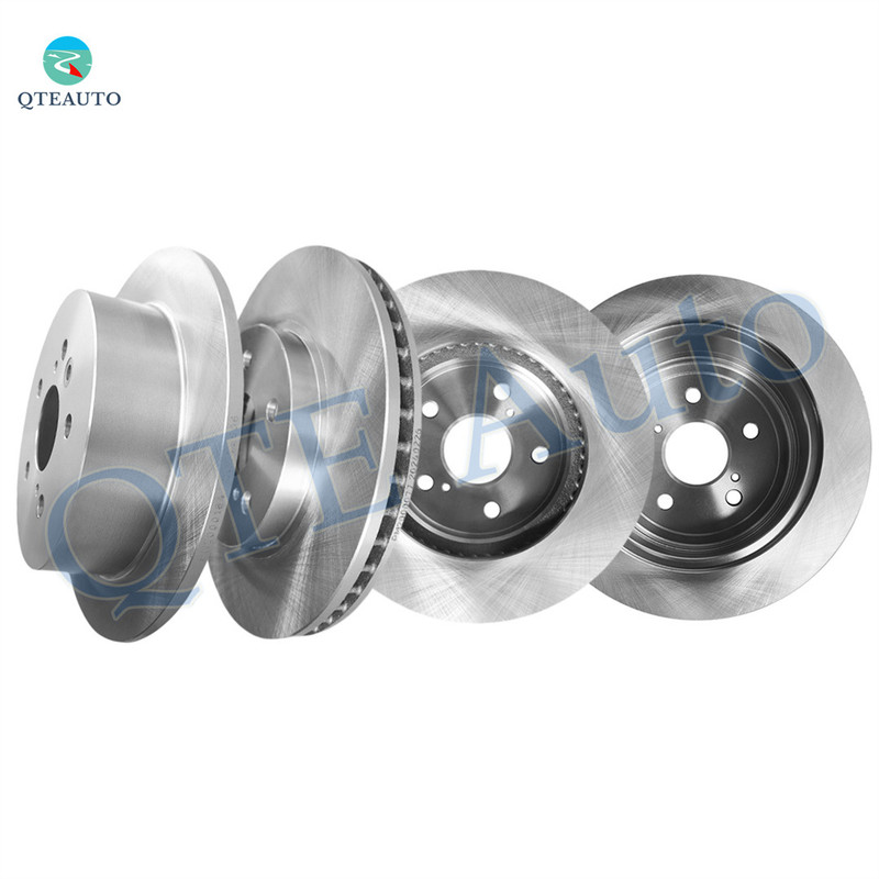 Set of 4 Front 296mm-Rear 290mm Brake Disc Rotors For 2004-2010 Toyota Sienna