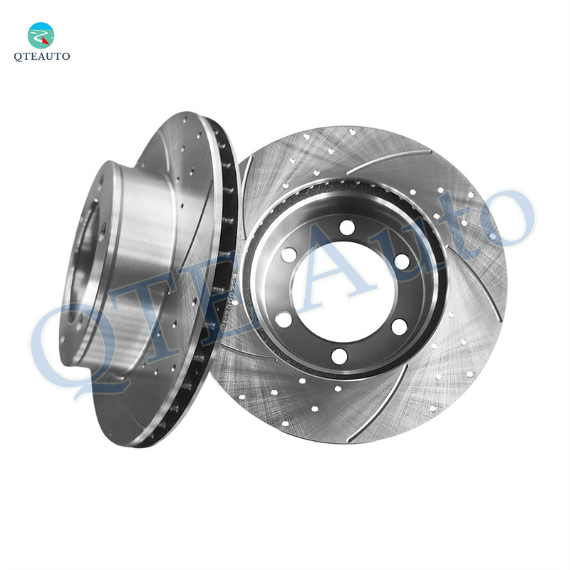 Front 297mm Drilled Slotted Brake Disc Rotors For 1996-2002 Toyota 4Runner