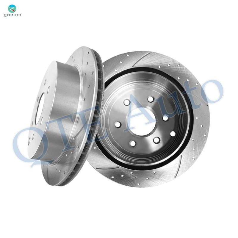 Front 296mm Drilled Slotted Brake Disc Rotors For 2005-2010 Honda Odyssey