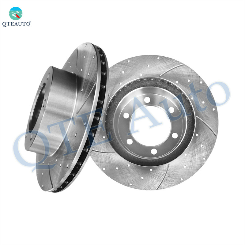 Front 319mm Drilled Slotted Brake Disc Rotors For 1996-2002 Toyota 4Runner