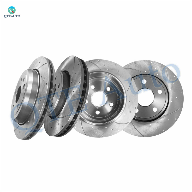 Set of 4 330mm Front-Rear Drilled Slotted Brake Disc Rotors For 2011 Jeep Grand Cherokee