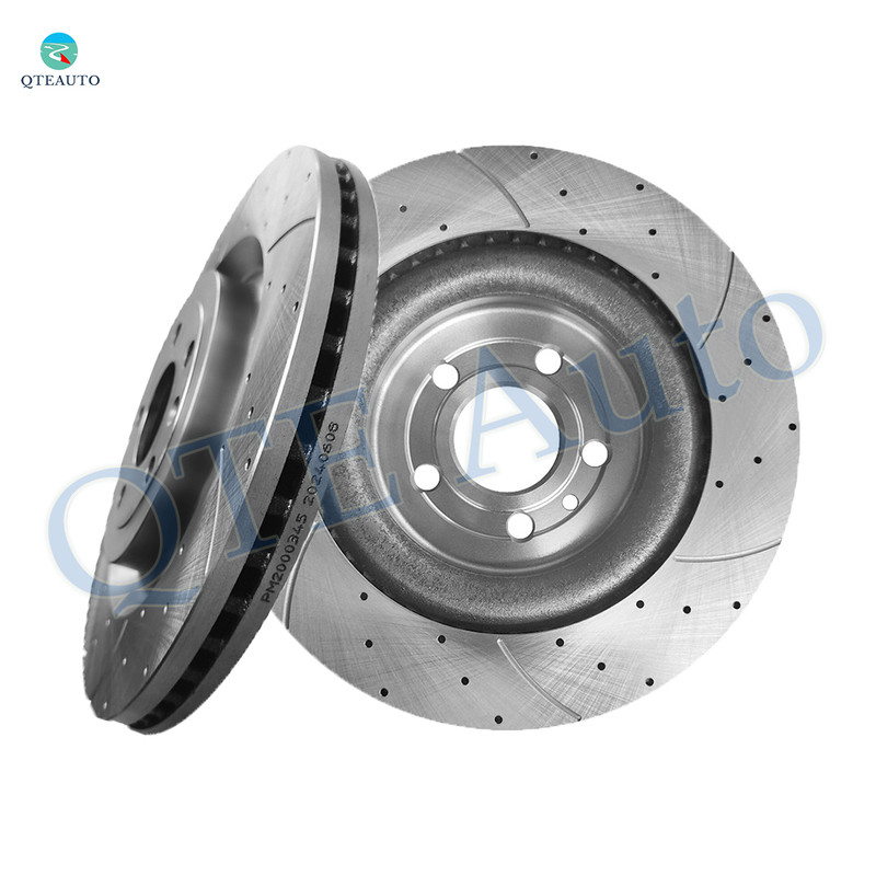 Front 352mm Drilled Slotted Brake Disc Rotors For 2013-2019 Ford Taurus