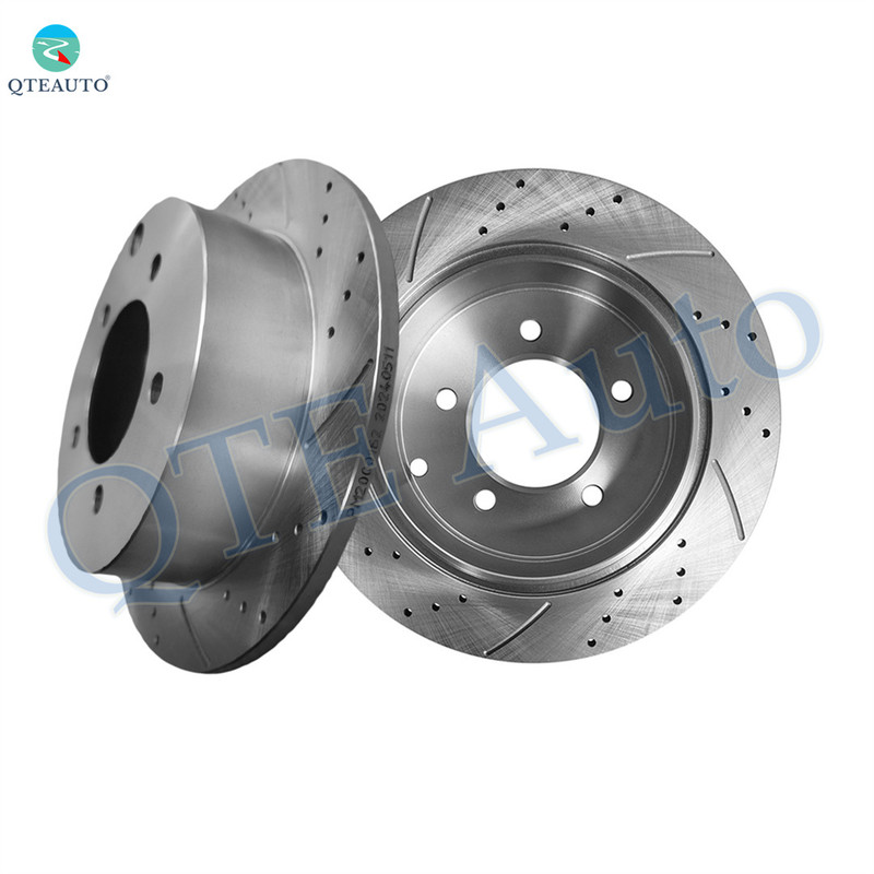 Rear 262mm Drilled Slotted Brake Disc Rotors For 2011-2014 Chrysler 200