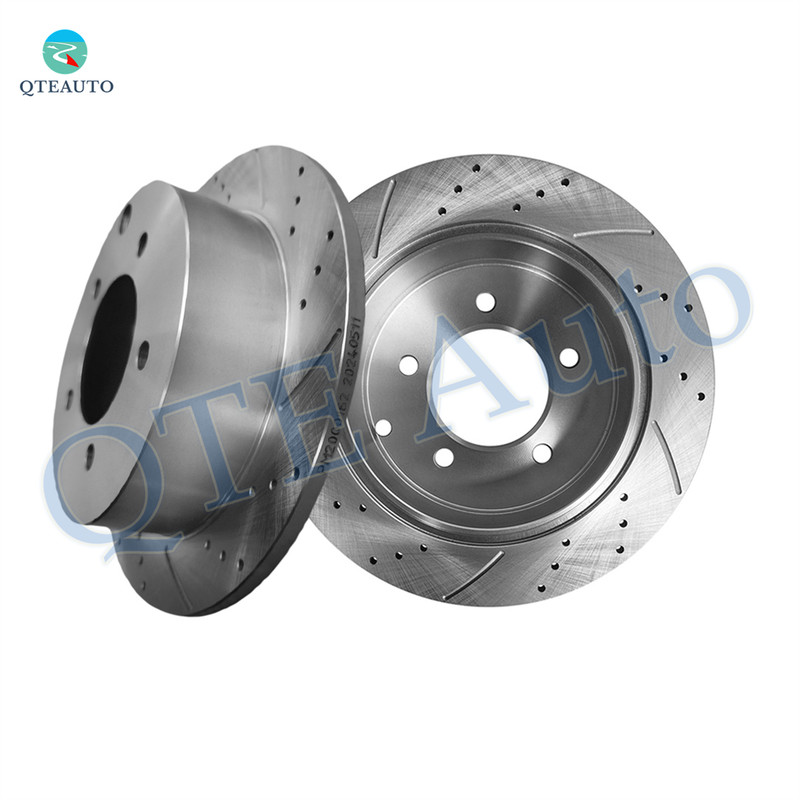 Rear 262mm Drilled Slotted Brake Disc Rotors For 2007-2017 Jeep Patriot