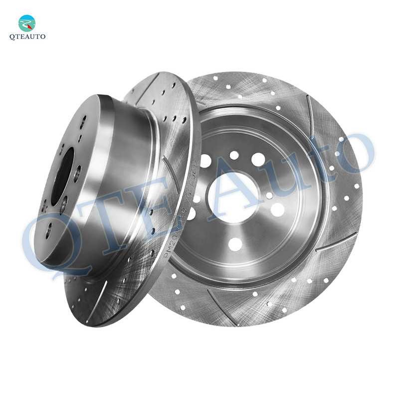 Rear 269mm Drilled Slotted Brake Disc Rotors For 2002 2003 Lexus ES300