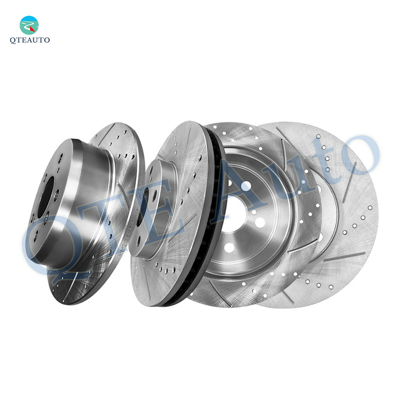 Set of 4 Front 275mm-Rear 269mm Drilled Slotted Brake Disc Rotors For 2002-2006 Toyota Camry