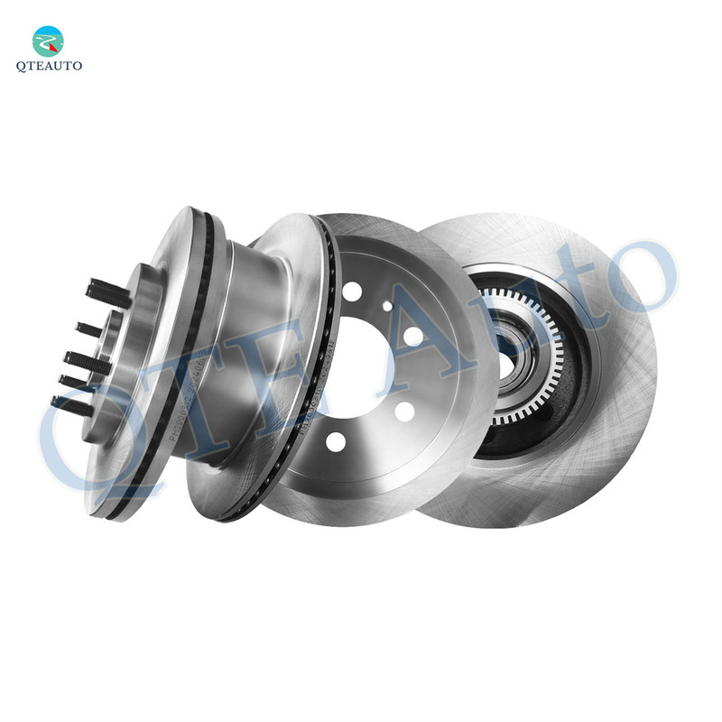 Set of 4 Front 330mm Brake Disc Rotor and Hub Assembly-Rear 348mm Brake Disc Rotors For 2005-2008 Ford F-150