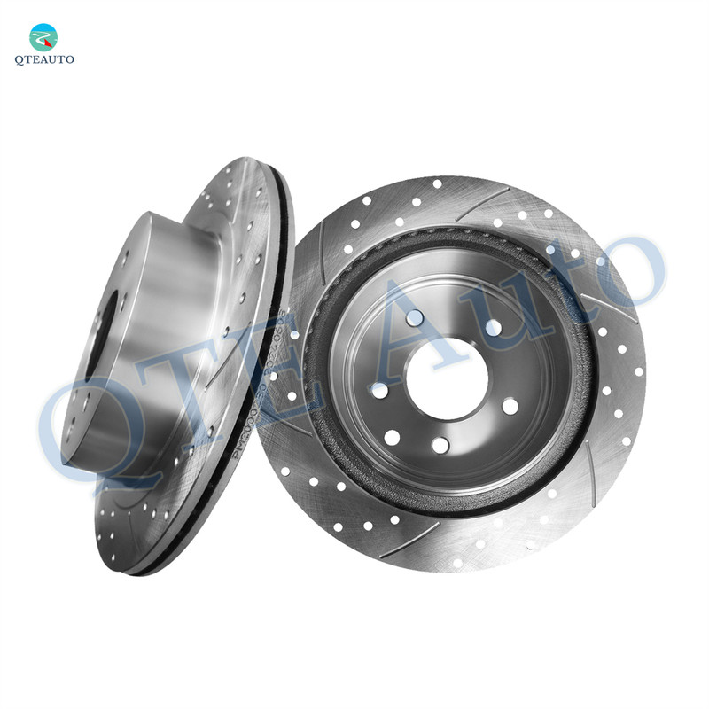 Rear 292mm Drilled Slotted Brake Disc Rotors For 2003-2005 Nissan 350Z