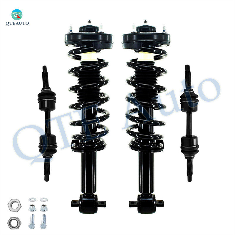 Set of 4 Front Sway Bar Link-Quick Complete Strut-Coil Spring Assembly For 2014-2017 Lincoln Navigator