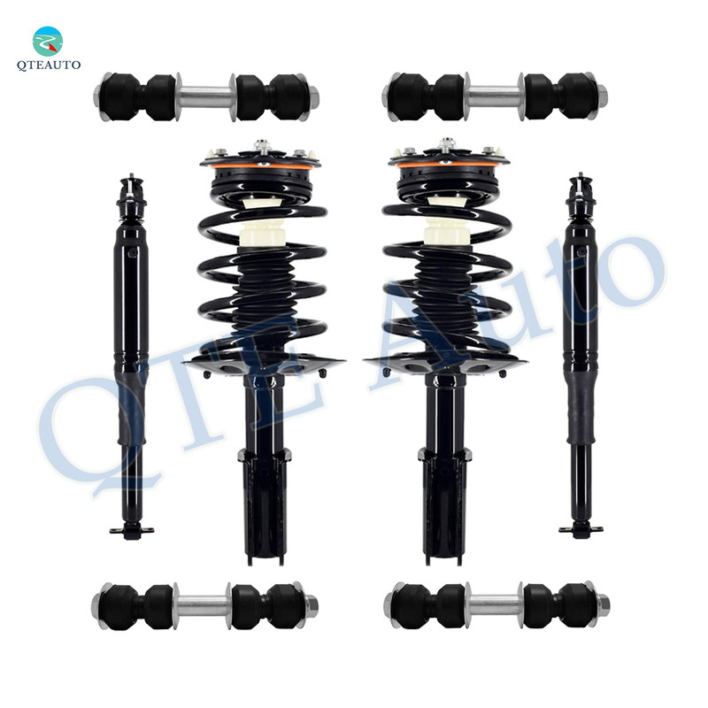 Set of 8 Front Sway Bar Link-Quick Complete Strut-Coil Spring Assembly-Rear Sway Bar Link-Complete Shock Absorber Kit For 2000-2005 Buick Lesabre
