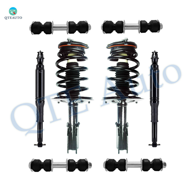 Set of 8 Front Sway Bar Link-Quick Complete Strut-Coil Spring Assembly-Rear Sway Bar Link-Complete Shock Absorber Kit For 1998-2004 Cadillac Seville