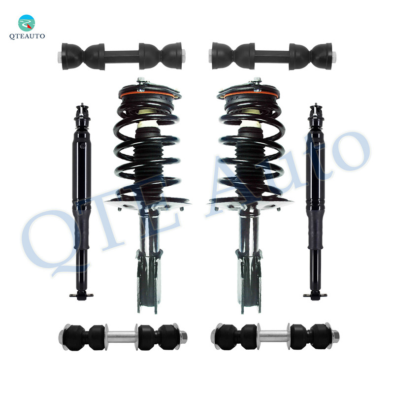Set of 8 Front Sway Bar Link-Quick Complete Strut-Coil Spring Assembly-Rear Sway Bar Link-Complete Shock Absorber Kit For 1998-2004 Cadillac Seville