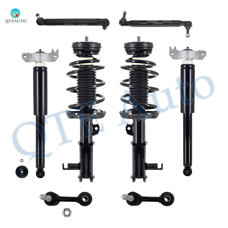 Set of 8 Front Sway Bar Link-Quick Complete Strut-Coil Spring Assembly-Rear Sway Bar Link-Complete Shock Absorber Kit For 2013 Chevrolet Malibu
