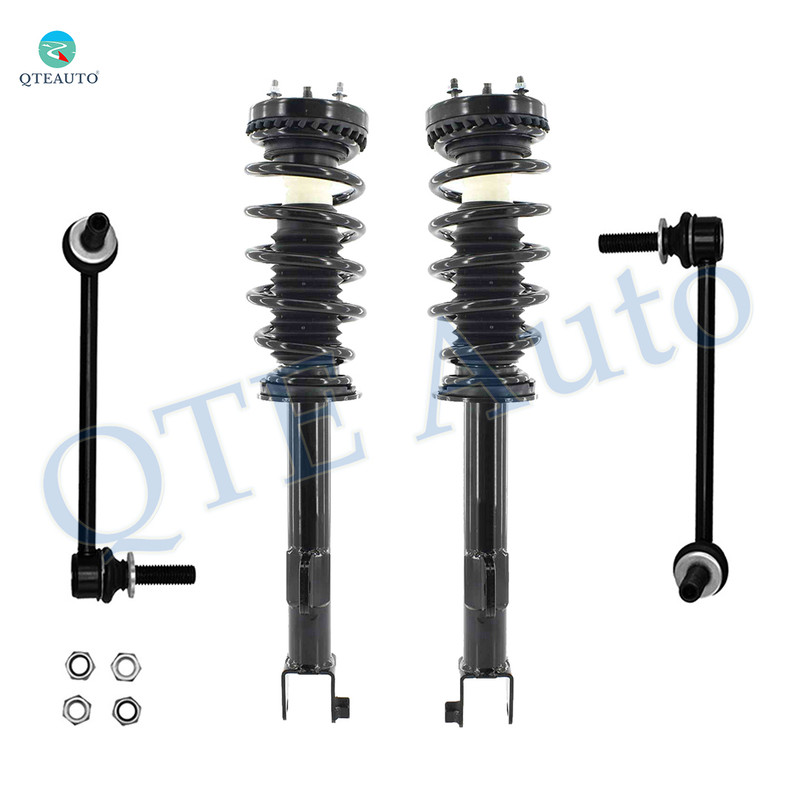 Set of 4 Front Sway Bar Link-Quick Complete Strut-Coil Spring Assembly For 2009 2010 Dodge Challenger