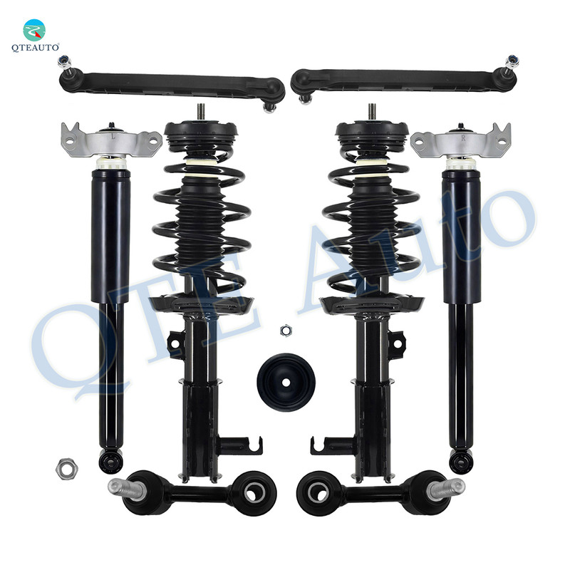 Set of 8 Front Sway Bar Link-Quick Complete Strut-Coil Spring Assembly-Rear Sway Bar Link-Complete Shock Absorber Kit For 2014-2018 Chevrolet Impala L4