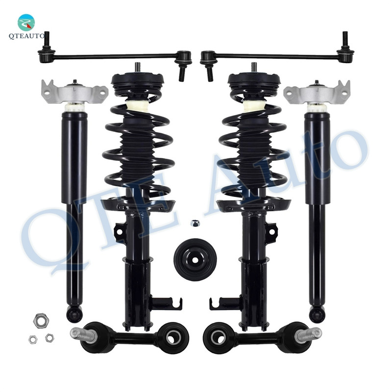 Set of 8 Front Sway Bar Link-Quick Complete Strut-Coil Spring Assembly-Rear Sway Bar Link-Complete Shock Absorber Kit For 2014-2018 Chevrolet Impala V6 3.6L