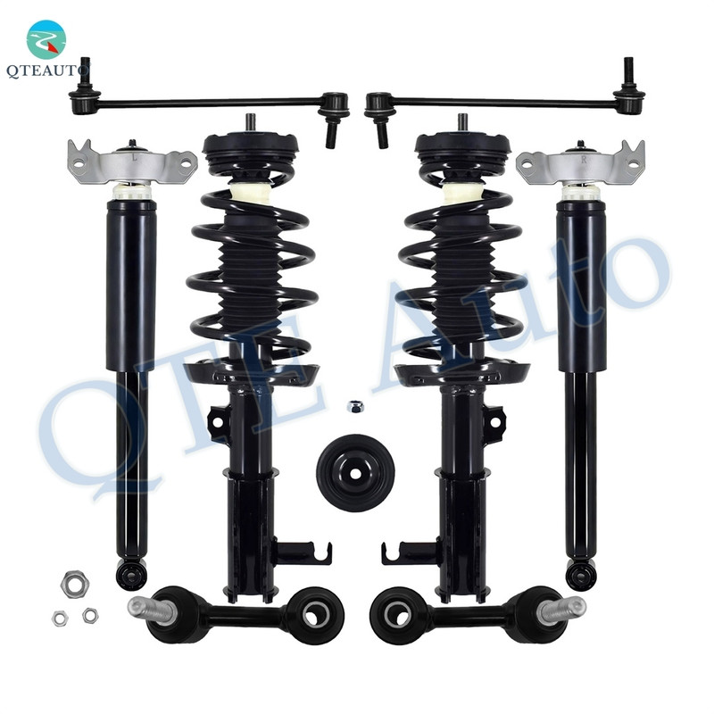 Set of 8 Front Sway Bar Link-Quick Complete Strut-Coil Spring Assembly-Rear Sway Bar Link-Complete Shock Absorber Kit For 2014-2018 Chevrolet Impala V6 3.6L