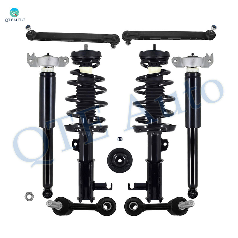 Set of 8 Front Sway Bar Link-Quick Complete Strut-Coil Spring Assembly-Rear Sway Bar Link-Complete Shock Absorber Kit For 2014-2018 Chevrolet Impala V6 3.6L