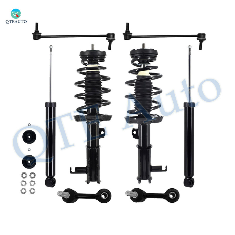 Set of 8 Front Sway Bar Link-Quick Complete Strut-Coil Spring Assembly-Rear Sway Bar Link-Shock Absorber For 2014-2019 Chevrolet Impala L4