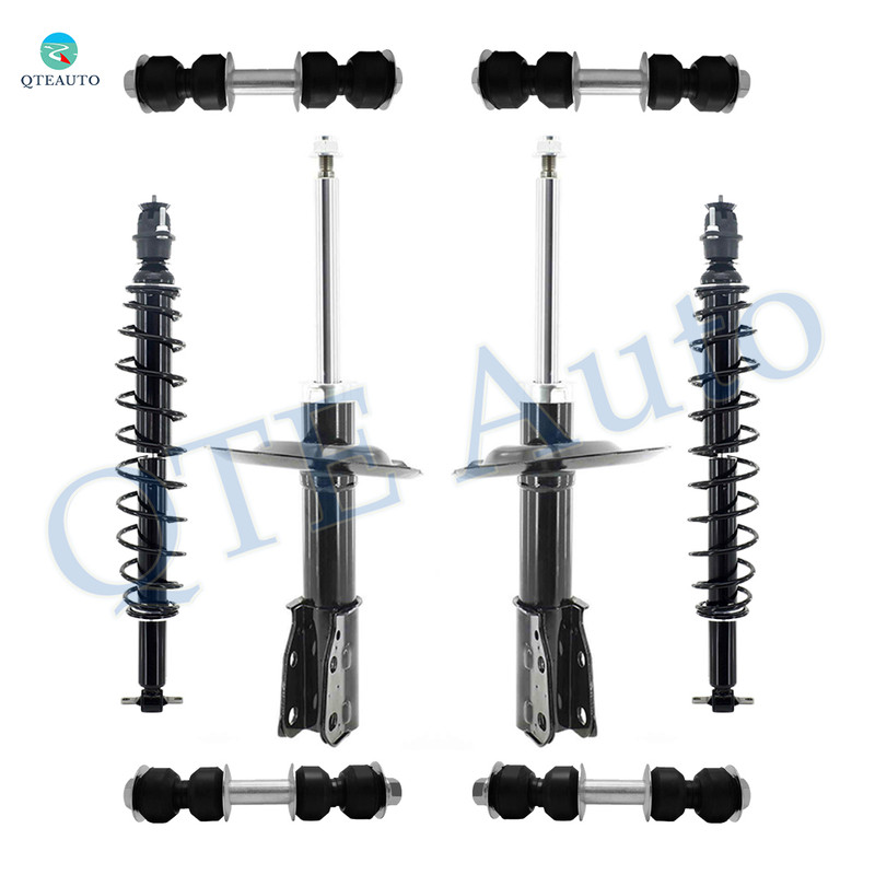 Set of 8 Front Sway Bar Link-Suspension Strut Assembly-Rear Sway Bar Link-Shock Absorber Conversion Kit For 1995 1996 Buick Riviera