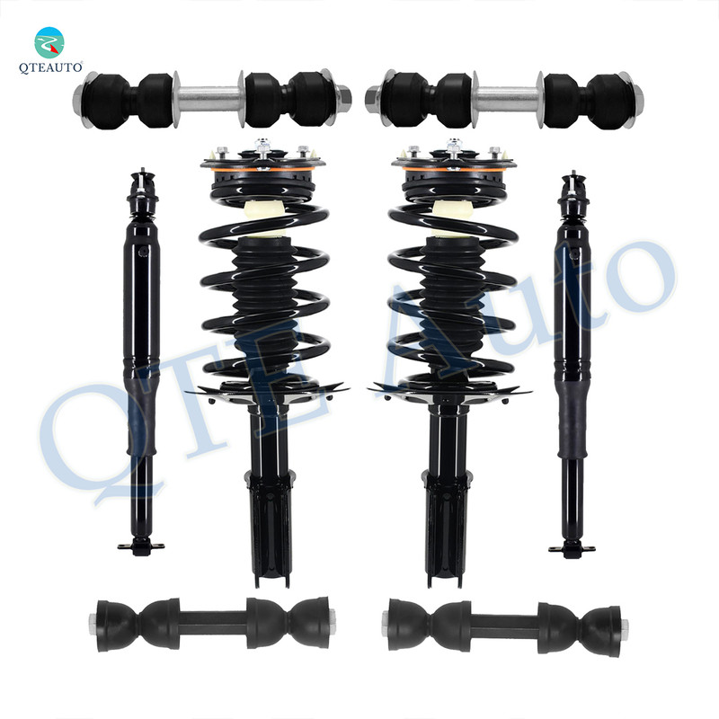 Set of 8 Front Sway Bar Link-Quick Complete Strut-Coil Spring Assembly-Rear Sway Bar Link-Complete Shock Absorber Kit For 1998-2005 Buick Park Avenue