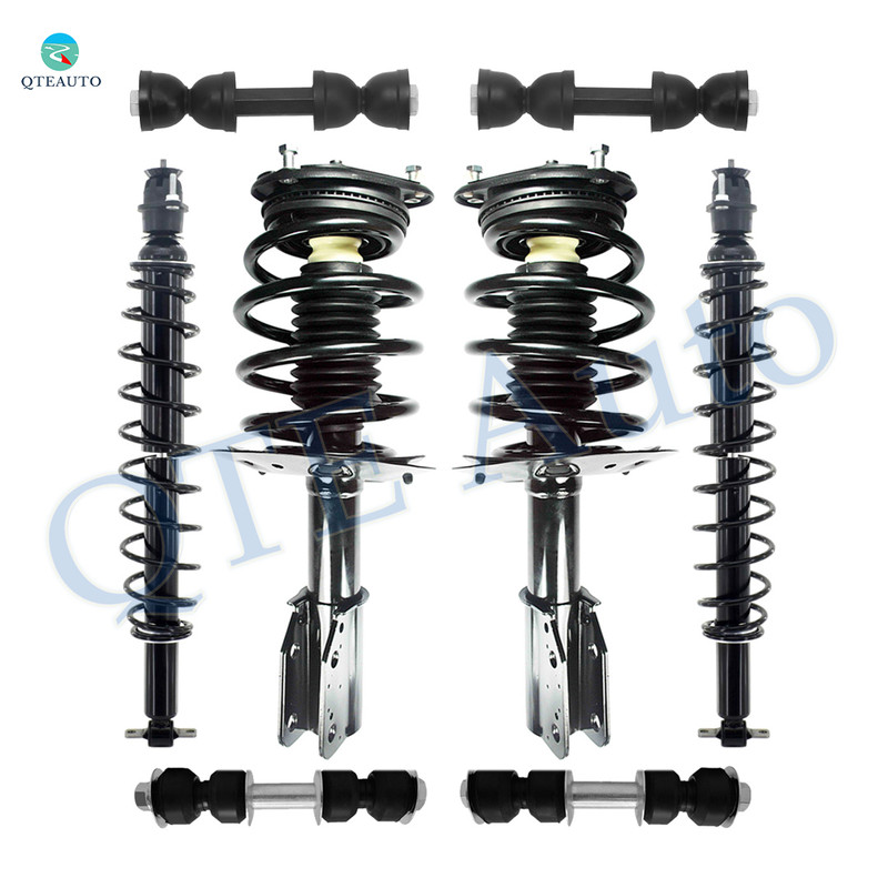 Set of 8 Front Sway Bar Link-Quick Complete Strut-Coil Spring Assembly-Rear Sway Bar Link-Shock Absorber Conversion Kit For 2006-2011 Buick Lucerne