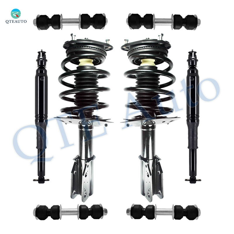 Set of 8 Front Sway Bar Link-Quick Complete Strut-Coil Spring Assembly-Rear Sway Bar Link-Complete Shock Absorber Kit For 2006-2011 Cadillac DTS