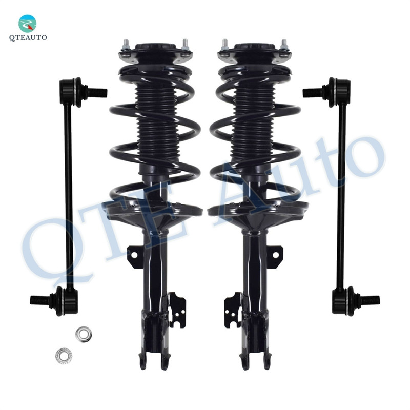 Set of 4 Front Sway Bar Link-Quick Complete Strut-Coil Spring Assembly For 2001-2003 2006 2007 Toyota Highlander