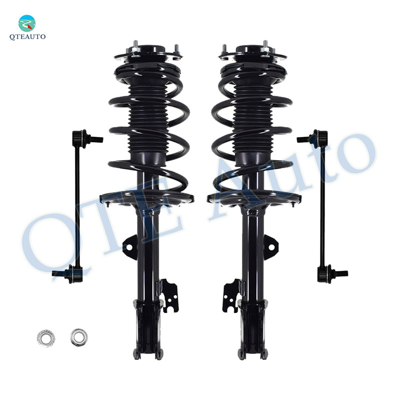 Set of 4 Front Sway Bar Link-Quick Complete Strut-Coil Spring Assembly For 2008-2010 Toyota Highlander