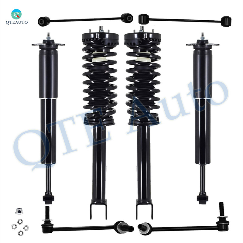 Set of 8 Front Sway Bar Link-Quick Complete Strut-Coil Spring Assembly-Rear Sway Bar Link-Shock Absorber For 2005-2010 Chrysler 300 C SRT8 w/ Self Leveling Suspension